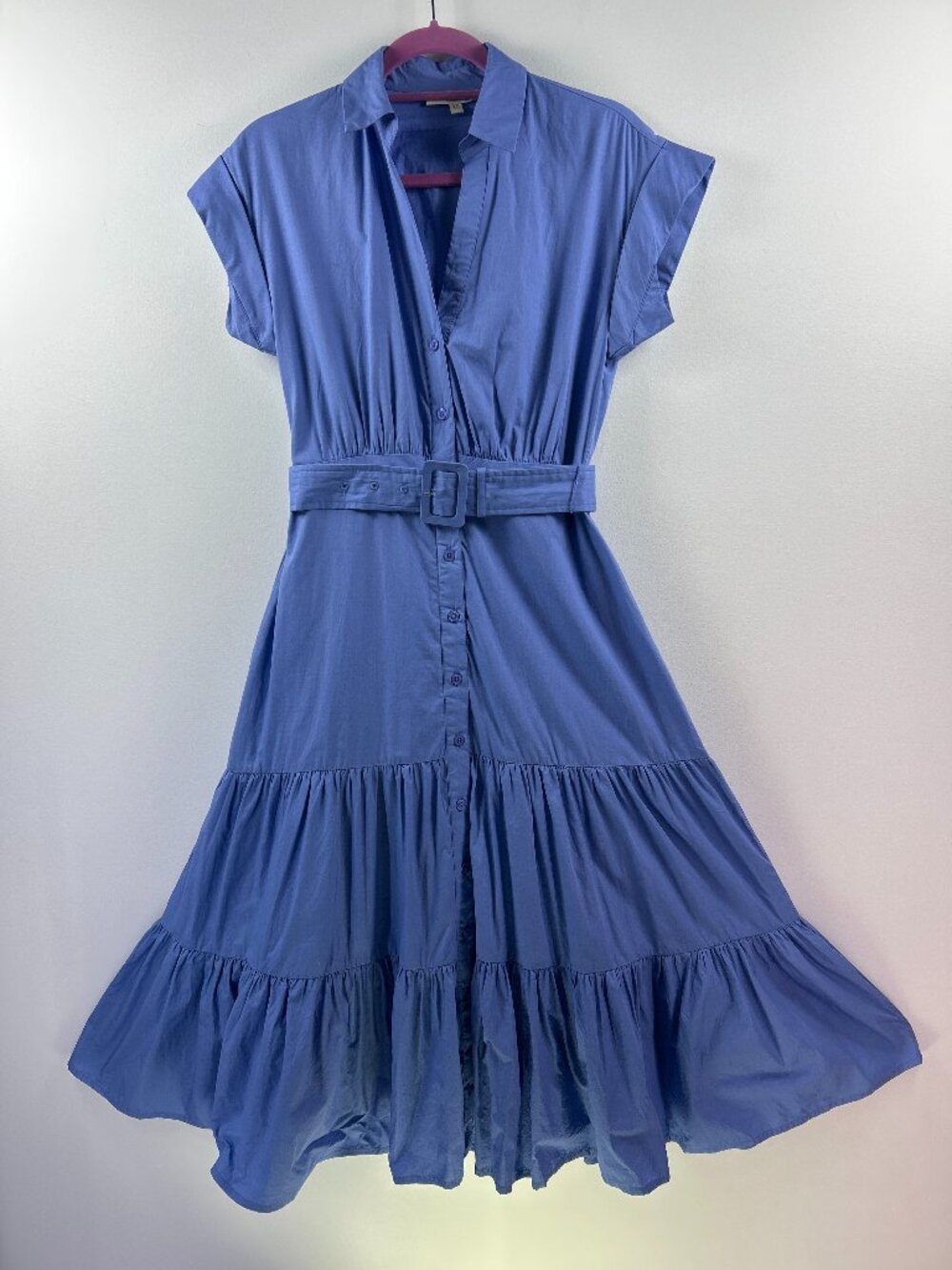 Laroque Original Blue Belted Shirt Dress XS
